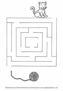 Cat Maze - Downloadable illustrations for children