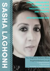 Sasha Laghonh: Cameo appearance to share a few thoughts on life and growth