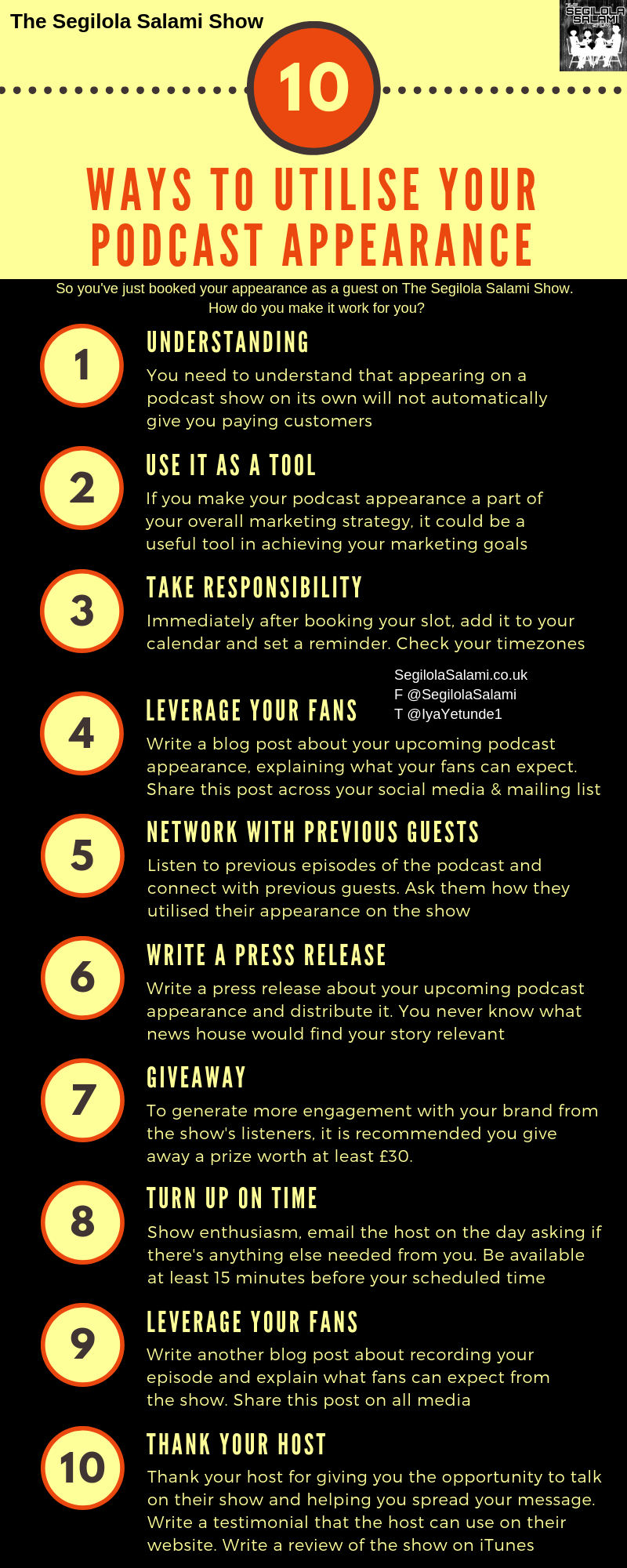 INFOGRAPHIC: 10 Ways to Utilise your Podcast Appearance